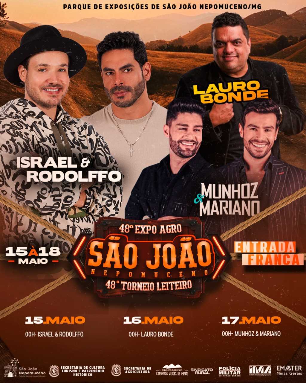 48ª Exposição Agropecuária começa nesta semana com Shows e Torneio Leiteiro de São João Nepomuceno