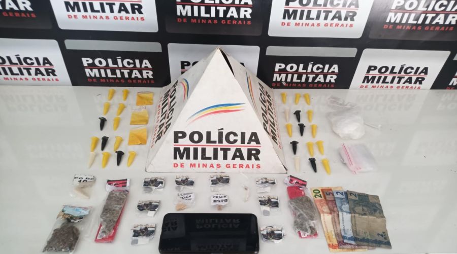 Polícia Militar prende jovem e apreende menor por tráfico de drogas em São João Nepomuceno