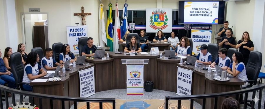 PARLAMENTO JOVEM 2026 É INSTALADO EM SÃO JOÃO NEPOMUCENO COM FOCO NA INCLUSÃO SOCIAL