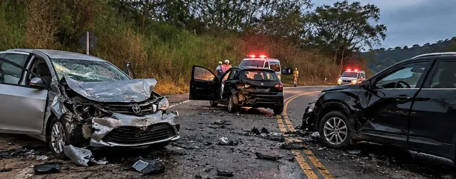 COLISÃO NA MG-126 DEIXA NOVE PESSOAS FERIDAS, QUATRO DELAS EM ESTADO GRAVE